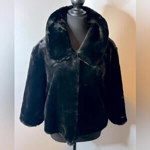 SOLD!! Calvin Klein, Faux Fur Holiday Jacket, Medium, EUC